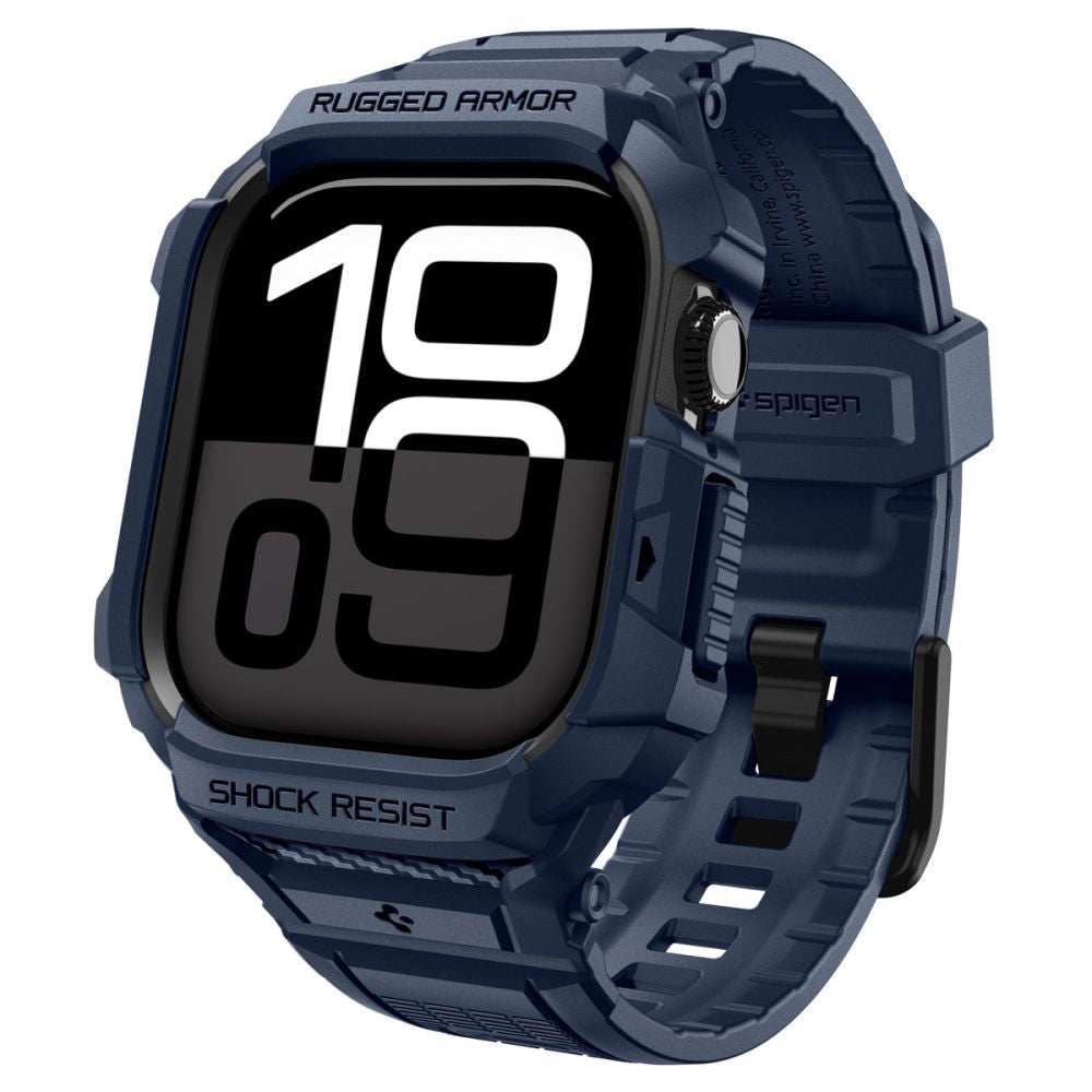 Ovitek Spigen Rugged Armor Pro V2 za Apple Watch Series 10 / 11 42mm, Mornarsko modra ACS10495