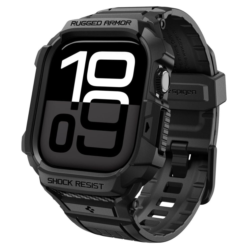 Ovitek Spigen Rugged Armor Pro V2 za Apple Watch Series 10 / 11 42mm, Mat Črn ACS10494