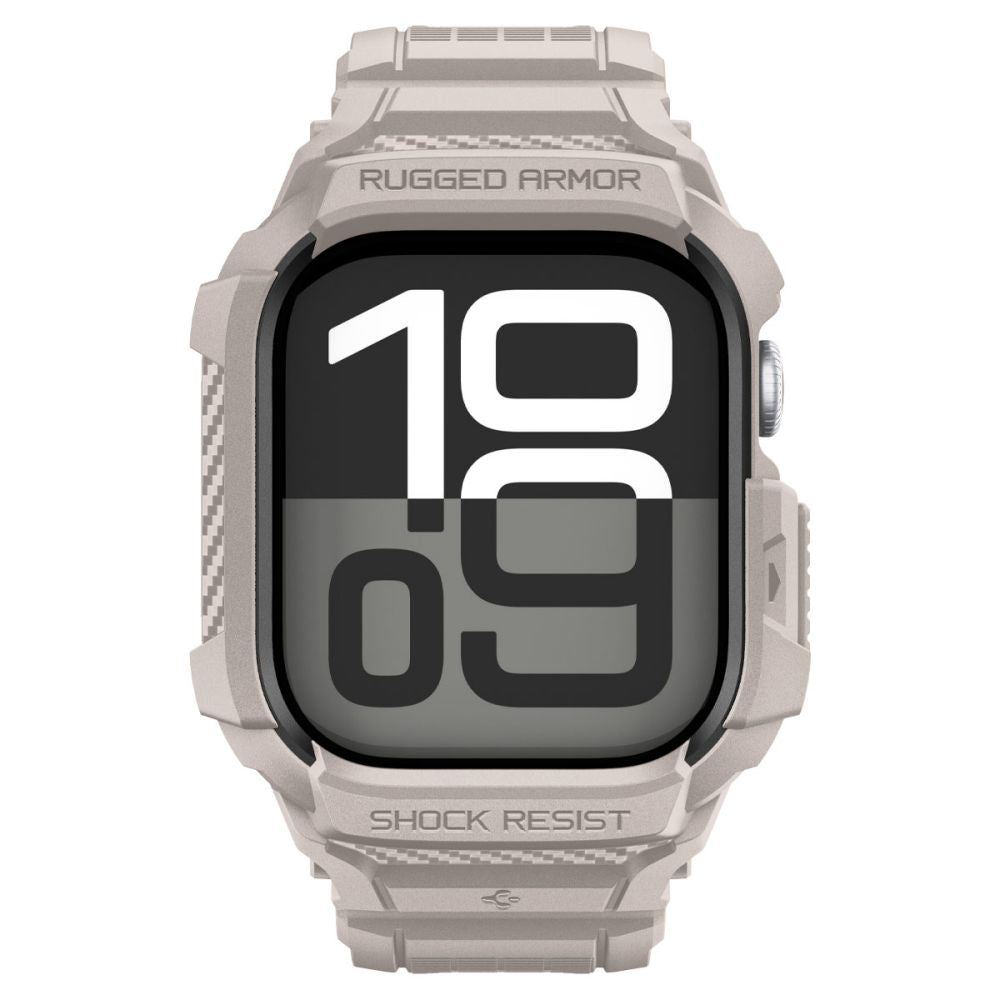 Ovitek Spigen Rugged Armor Pro V2 za Apple Watch Series 10 / 11 46mm, Bež ACS10506