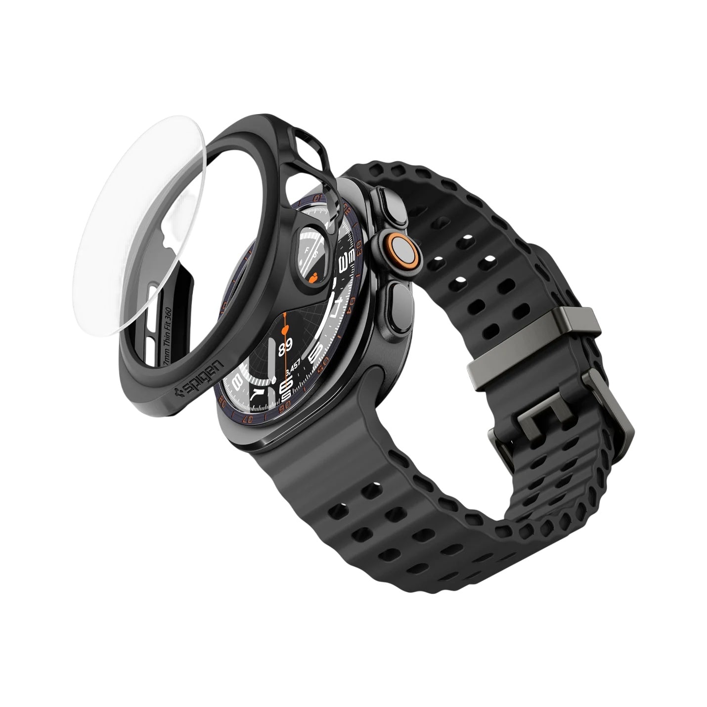 Ovitek Spigen Thin Fit 360 za Samsung Galaxy Watch Ultra2, Črn ACS11609