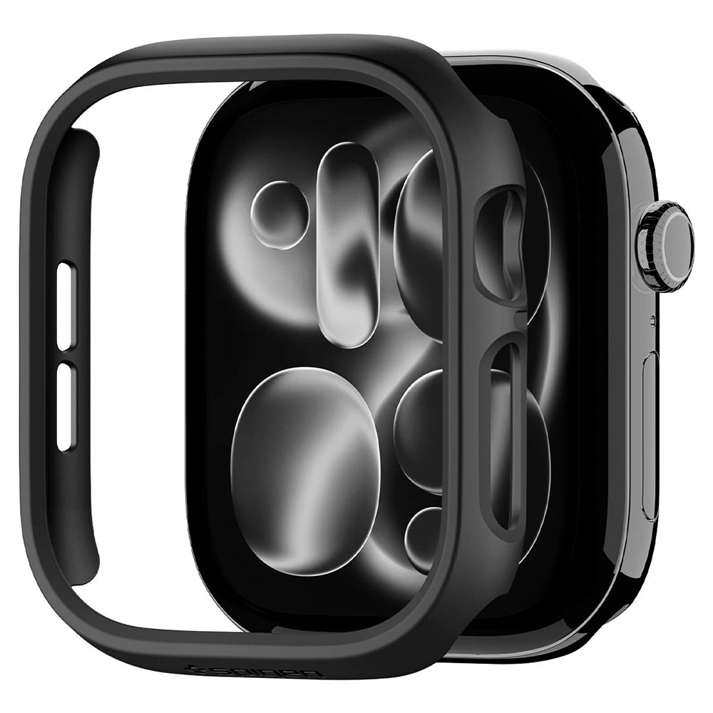 Ovitek Spigen Thin Fit za Apple Watch 12 42mm, Črn ACS11880