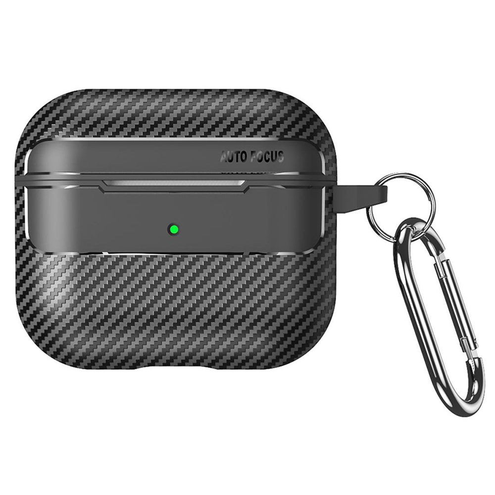 Ovitek Techsuit CarbonFiber za Apple AirPods 3, črn