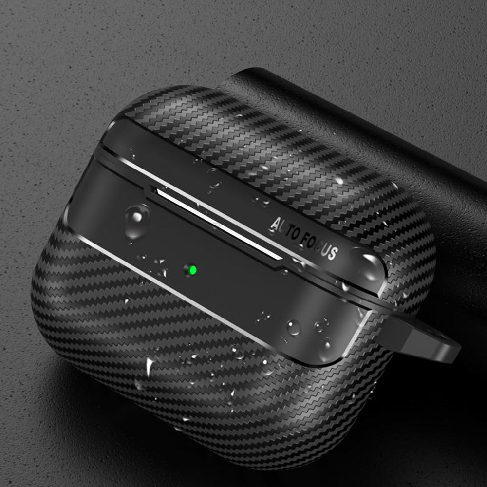 Ovitek Techsuit CarbonFiber za Apple AirPods 3, črn