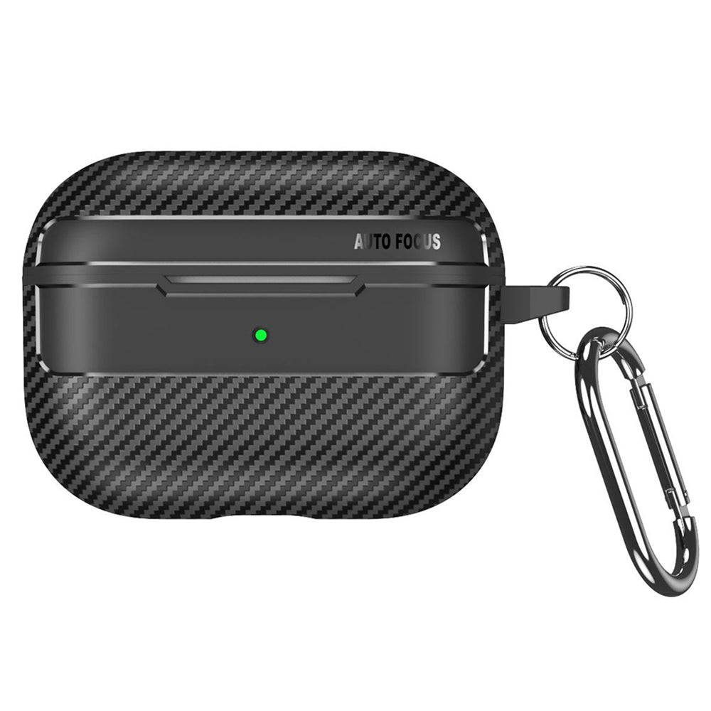 Ovitek Techsuit CarbonFiber za Apple AirPods Pro serijo, črn