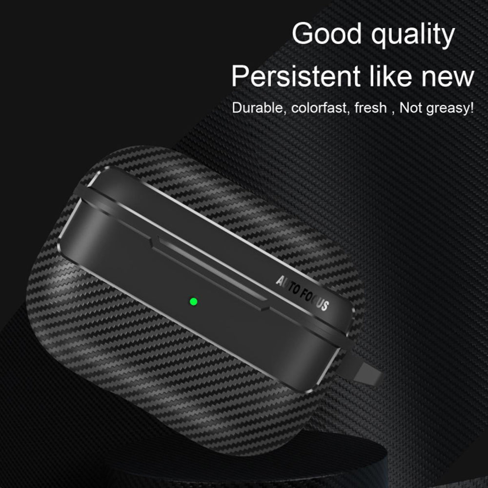 Ovitek Techsuit CarbonFiber za Apple AirPods Pro 3, črn