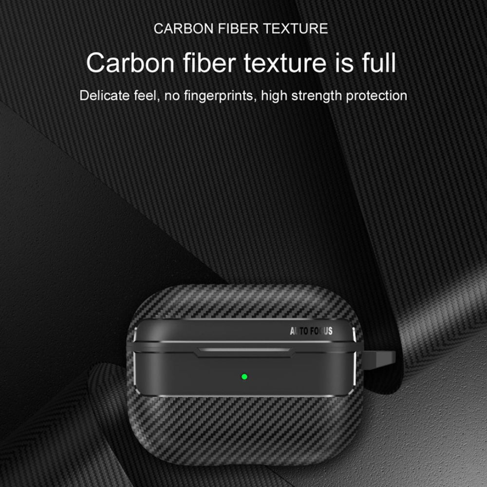 Ovitek Techsuit CarbonFiber za Apple AirPods Pro 3, črn