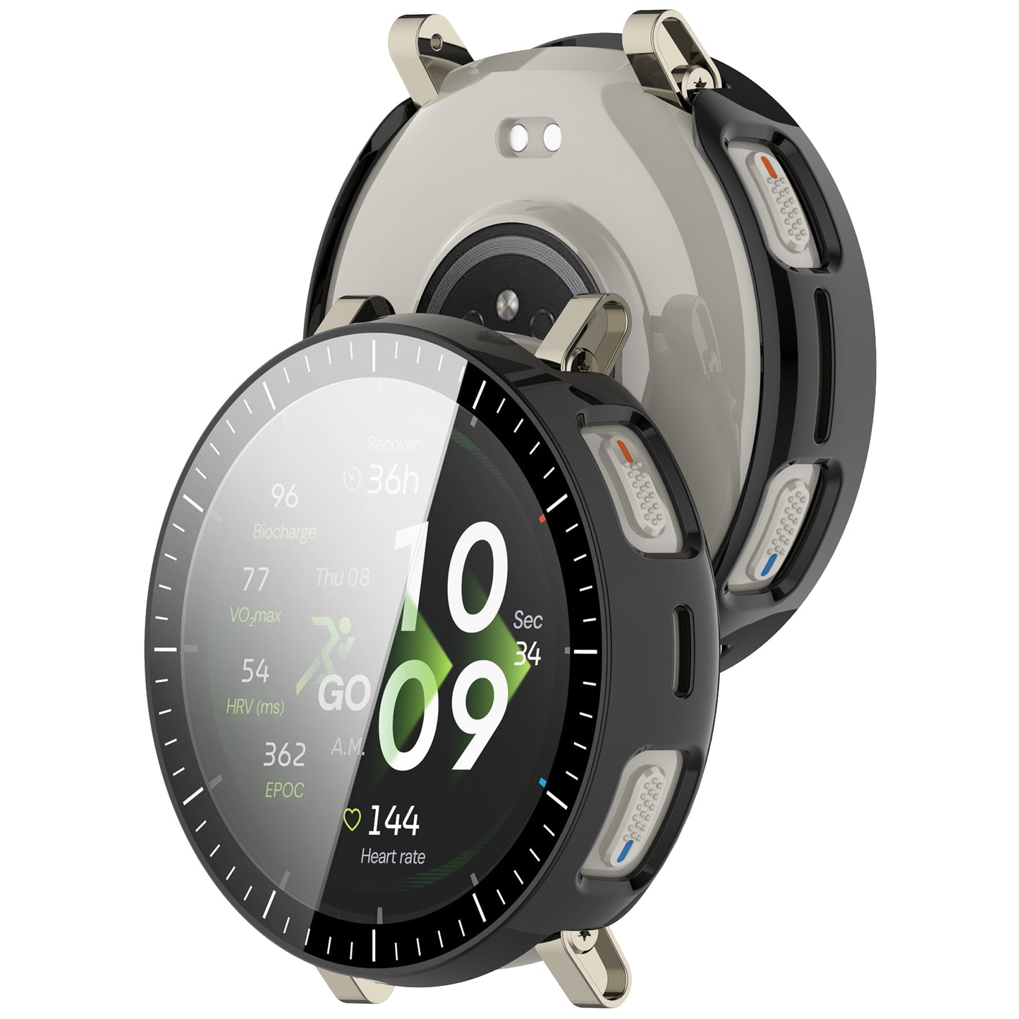 Ovitek Techsuit Defense360 Pro za Amazfit Active 3 Premium, Črn
