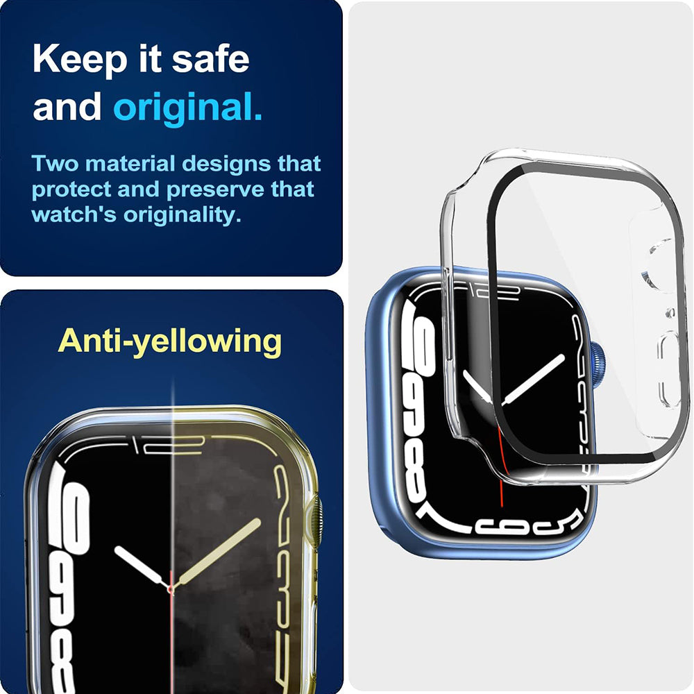 Techsuit Defense360 Pro Case for Apple Watch 7 41mm Series, Transparent
