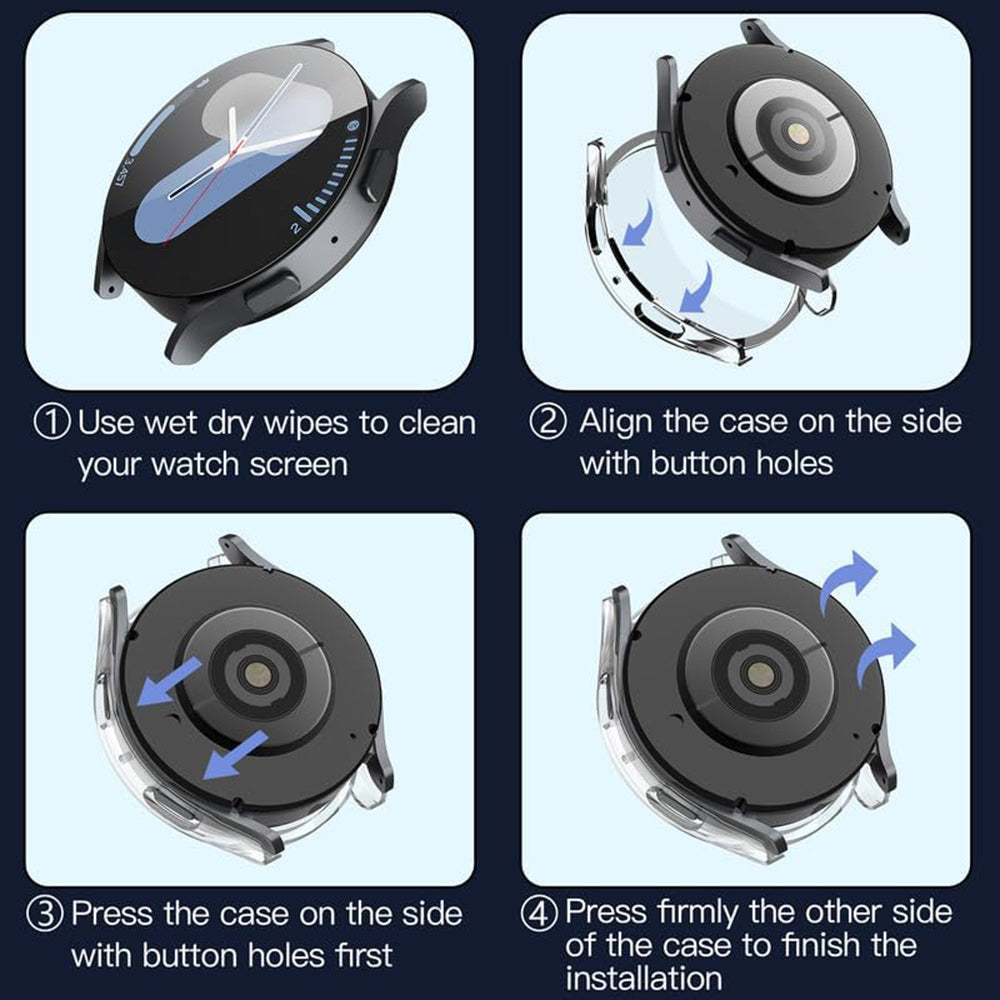 Ovitek Techsuit Defense360 Pro za Samsung Galaxy Watch7 44mm, Prozoren