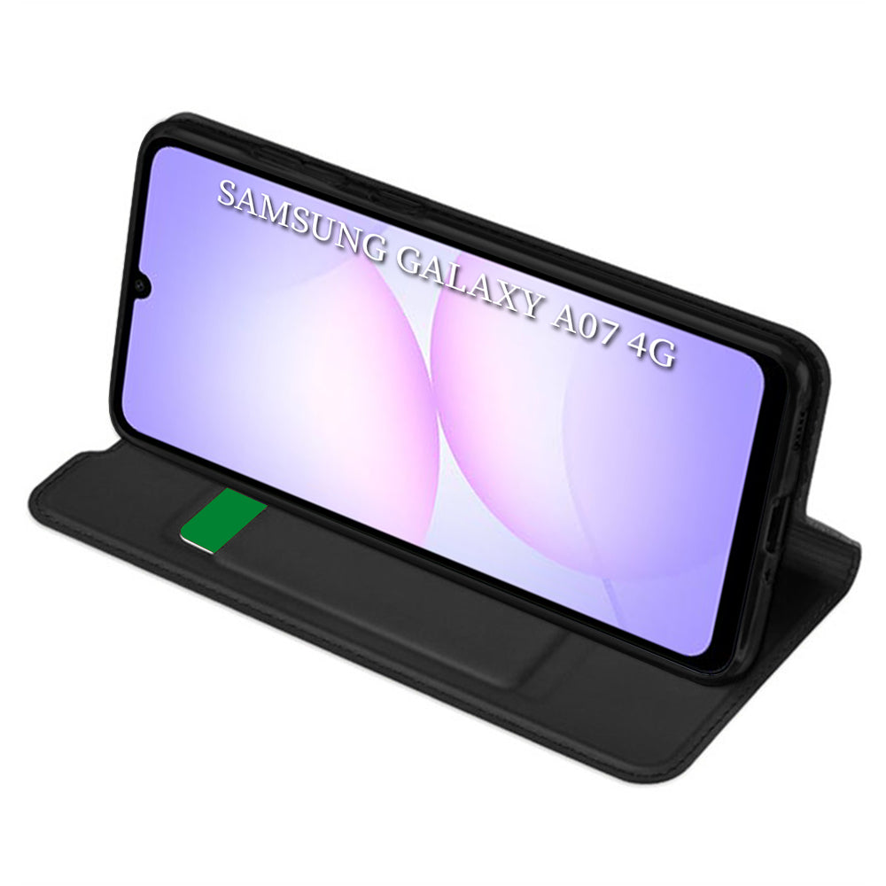 Ovitek za Samsung Galaxy A07 4G A075, Techsuit, Magskin Book, Črn