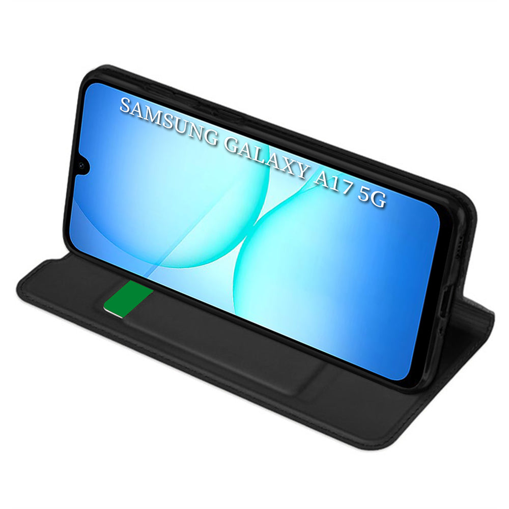 Ovitek za Samsung Galaxy A17 5G, Techsuit, Magskin Book, Črn