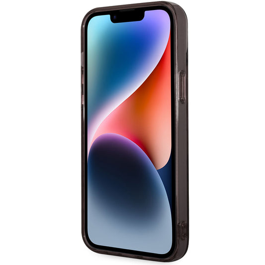 Ovitek za Apple iPhone 14 Plus, Karl Lagerfeld, Gradient Karl & Choupette, Črn