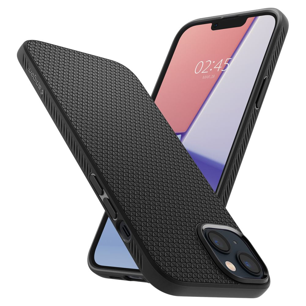 Ovitek za Apple iPhone 14, Spigen, Liquid Air, Mat Črna