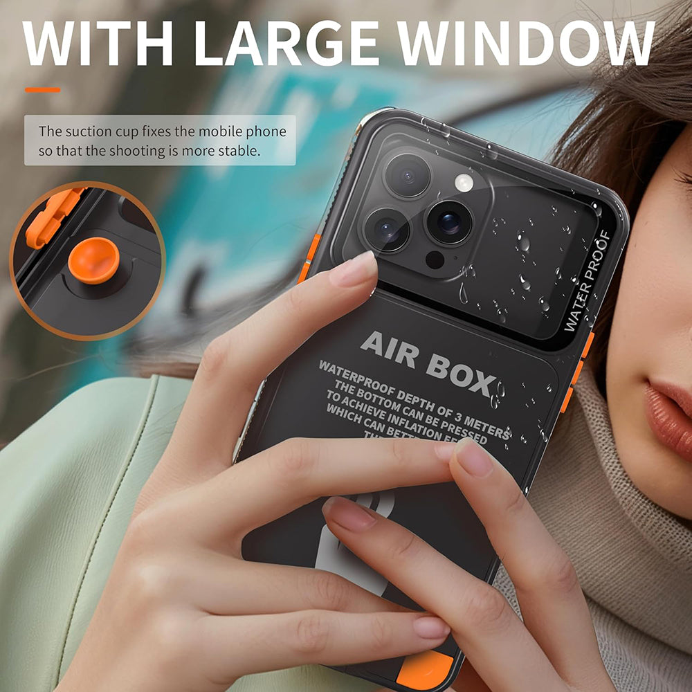 Univerzalni vodoodporni ovitek za telefon max. 6,1 palca, ShellBox, AirBox, črn