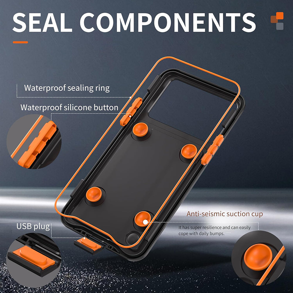 Univerzalni vodoodporni ovitek za telefon max. 6,1 palca, ShellBox, AirBox, črn