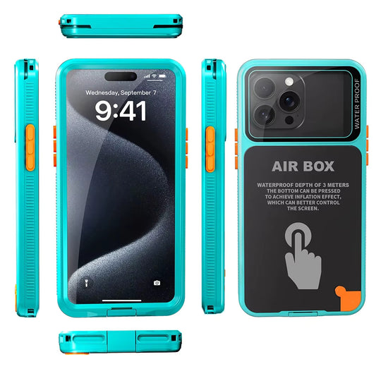 Univerzalni vodoodporni ovitek za telefon max. 6,7 palca, ShellBox, AirBox, modra