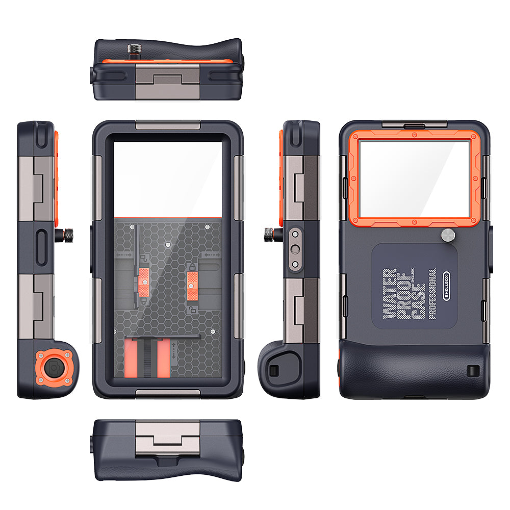Univerzalni vodoodporni ovitek za telefon do 6,8 inča, ShellBox, črn