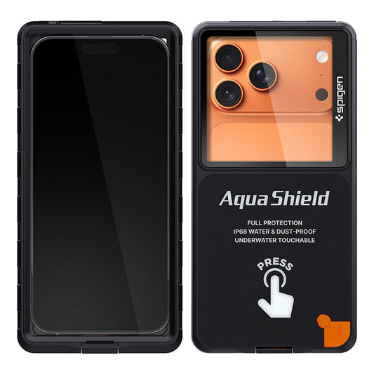 Univerzalni vodoodporni ovitek Spigen za telefon max. 6,9 palca, Aqua Shield A604, črn ACS11675