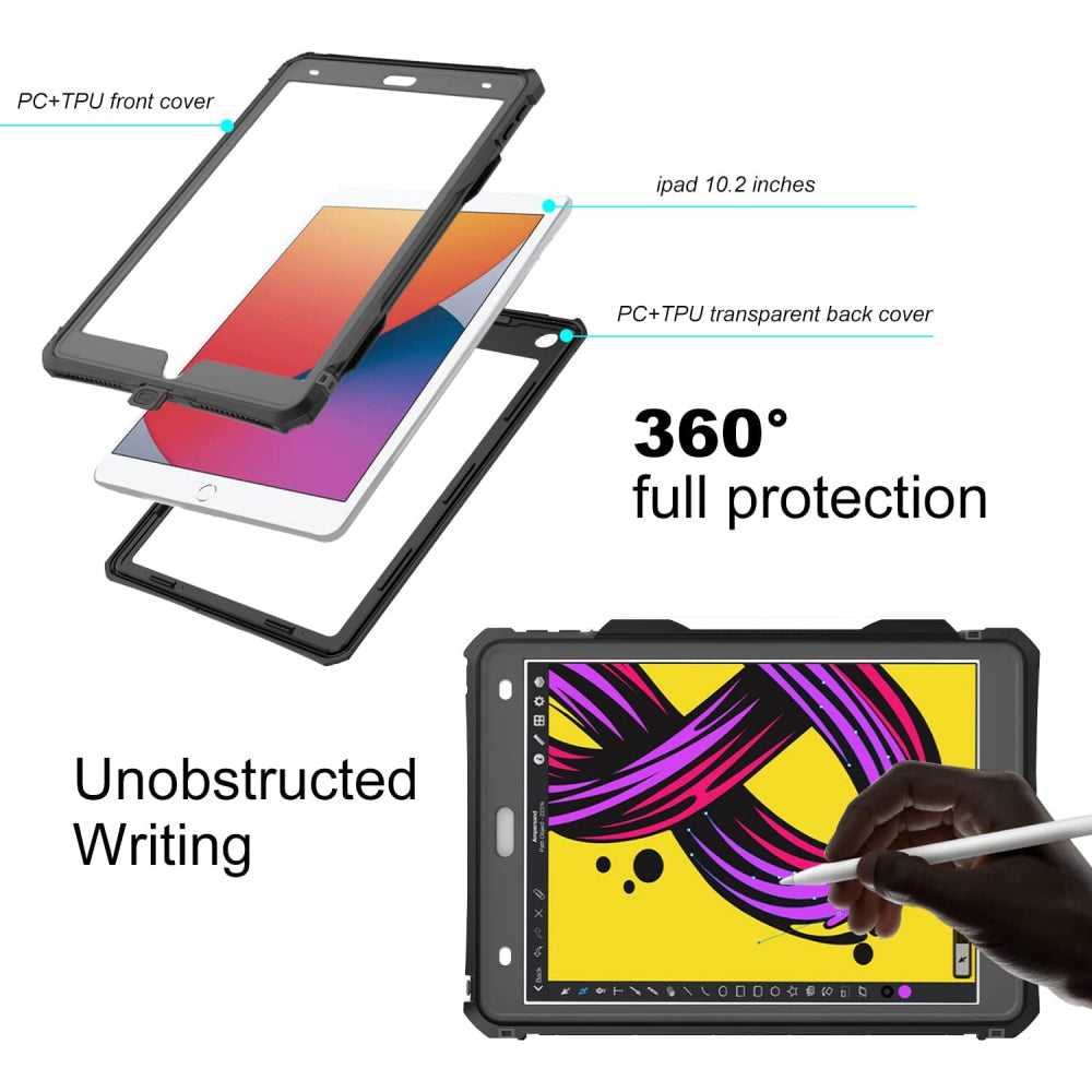 Vodoodporni ovitek za Apple iPad 10.2 (2021) / 10.2 (2020) / 10.2 (2019), ShellBox, črn