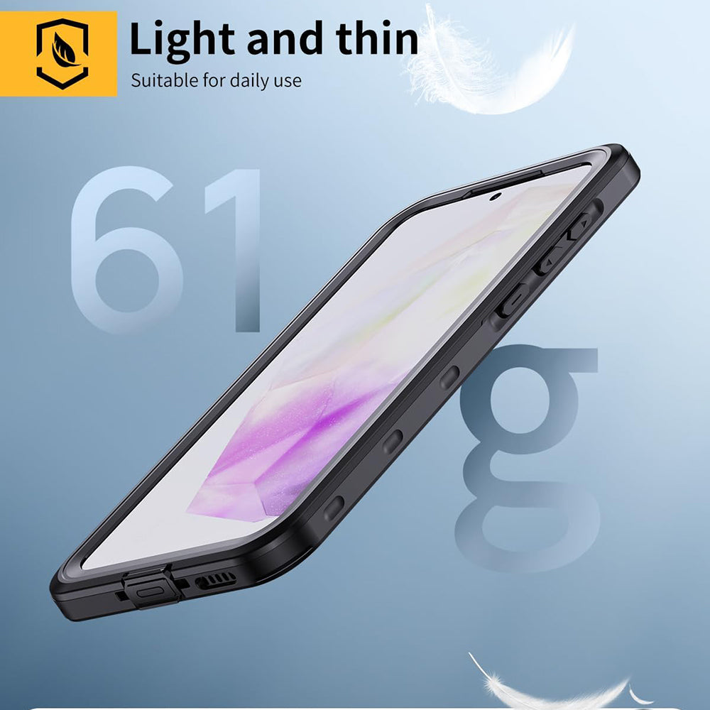 Vodoodporni ovitek za Samsung Galaxy A35 5G A356, ShellBox, črn