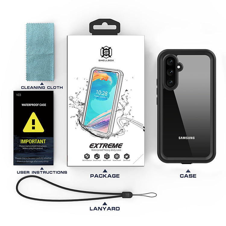 Vodoodporni ovitek za Samsung Galaxy A54 A546, ShellBox, črn