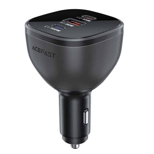 Avtomobilski polnilec Acefast B14, 165W, 5A, 1 x USB-A - 2 x USB-C, Črn