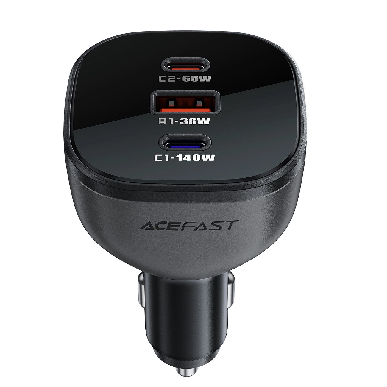 Avtomobilski polnilec Acefast B14, 165W, 5A, 1 x USB-A - 2 x USB-C, Črn