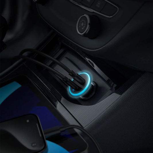 Avtomobilski polnilnik Anker 323, 52,5 W, 3A, 1 x USB-A - 1 x USB-C, črn A2735G11
