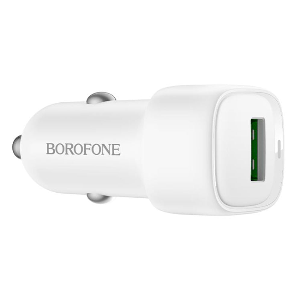 Avtomobilski polnilec Borofone BZ34 Cloud, 18W, 3A, 1 x USB-A, Bel