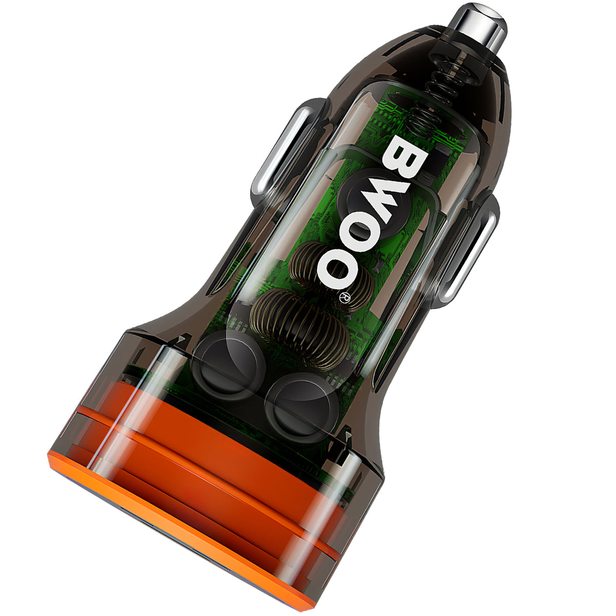 Avtomobilski polnilnik BWOO BO-CC85, 38 W, 3A, 1 x USB-A - 1 x USB-C, črn