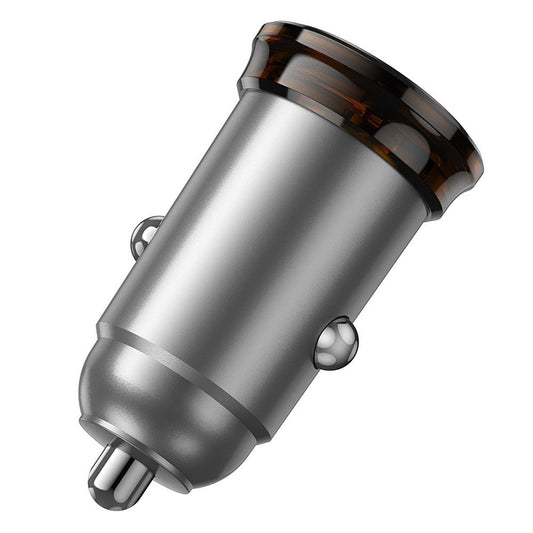 Avtomobilski polnilec s kablom Lightning HOCO NZ16A, 43W, 3A, 1 x USB-A - 1 x USB-C, Siv