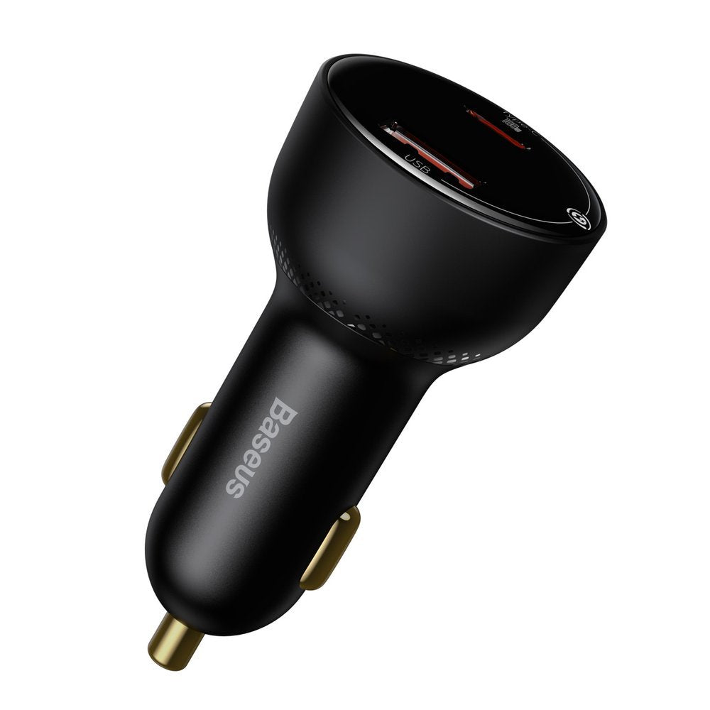 Avtomobilski polnilec z USB-C kablom Baseus Superme, 100W, 5A, 1 x USB-A - 1 x USB-C, Črn TZCCZX-01
