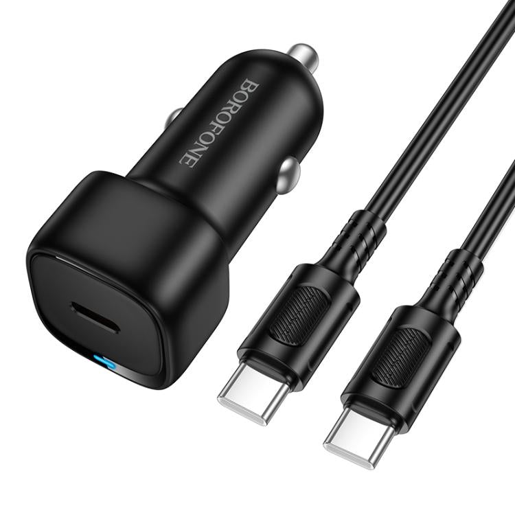 Avtomobilski polnilec z USB-C kablom Borofone BZ34A Cloud, 20W, 3A, 1 x USB-C, črn