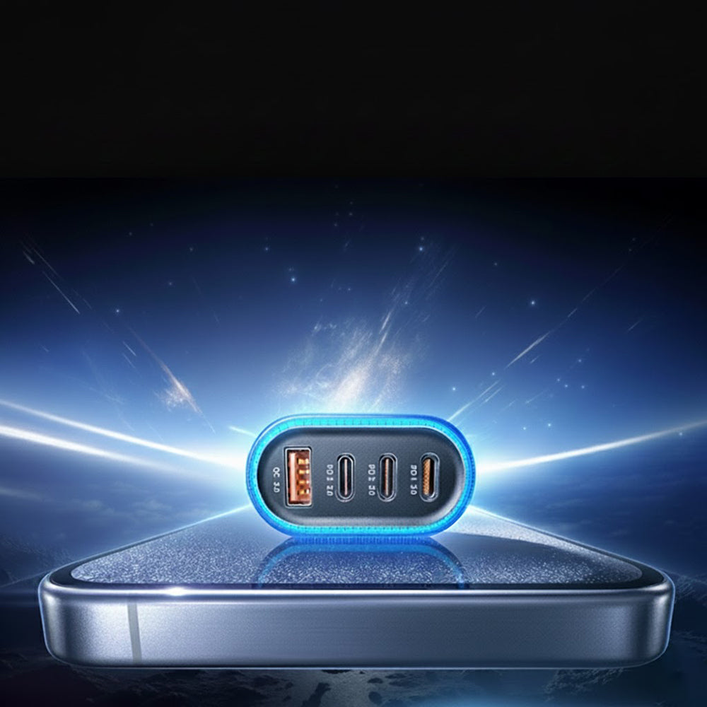 Avtomobilski polnilec z USB-C kablom Lisen, 101W, 3.25A, 1 x USB-A - 3 x USB-C, črn YL0223120021