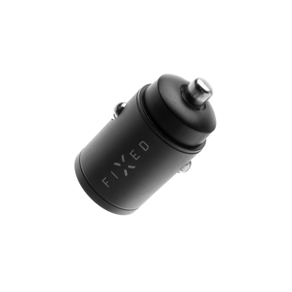 Avtomobilski polnilec Fixed, 30W, 3A, 1 x USB-A - 1 x USB-C, Črn