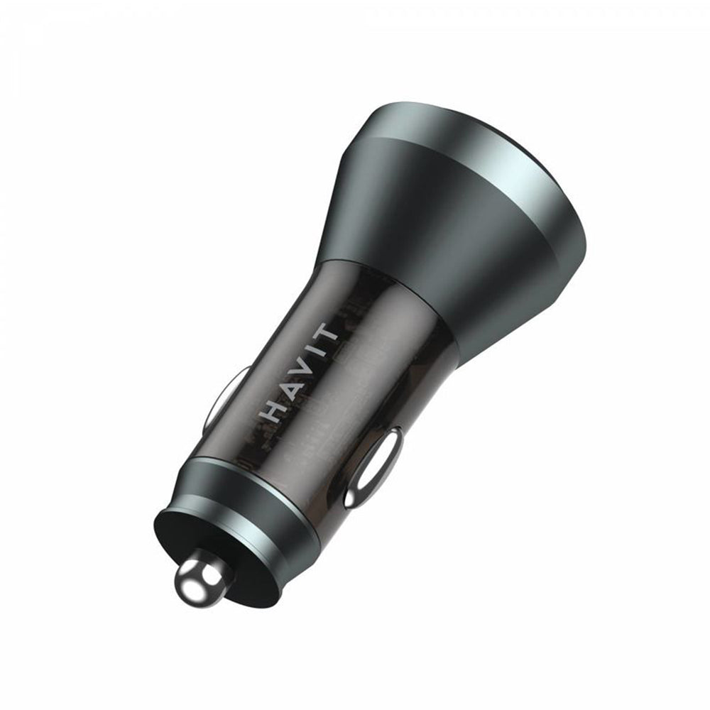 Avtomobilski polnilec HAVIT CC2017, 45W, 3A, 1 x USB-A - 1 x USB-C, črno modra