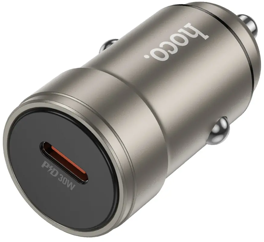 Avto polnilec HOCO Z57, 30W, 3A, 1 x USB-C, Siva
