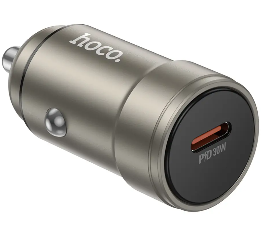 Avto polnilec HOCO Z57, 30W, 3A, 1 x USB-C, Siva