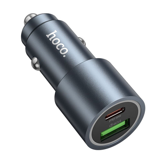 Avtomobilski polnilec HOCO Z60, 48W, 3A, 1 x USB-A - 1 x USB-C, Črn