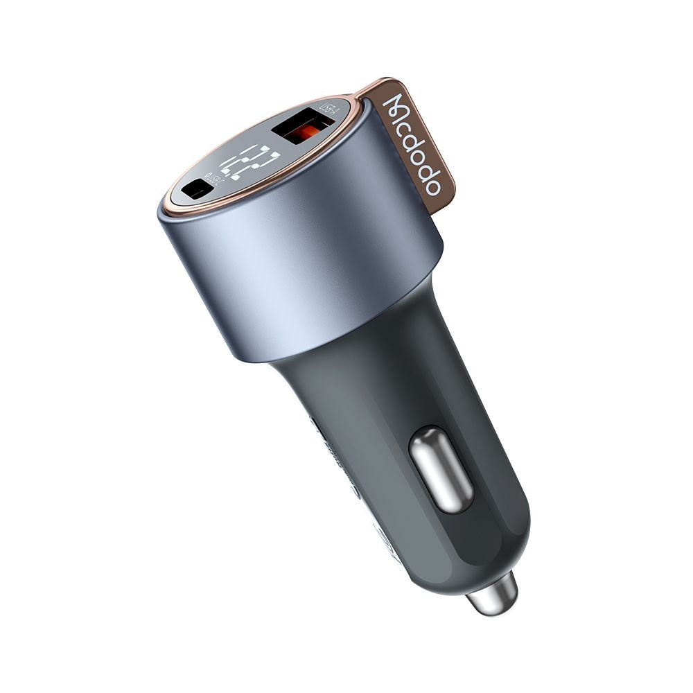 Avtomobilski polnilec McDodo CC-3690 Venus Display, 75W, 3A, 1 x USB-A - 1 x USB-C, črn