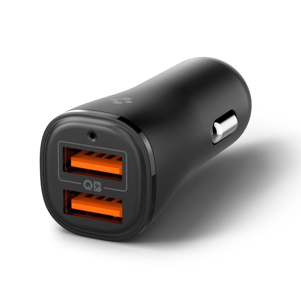Avtomobilski polnilec Spigen EV302 Essential, 30W, 3A, 2 x USB-A, Črn ACP08700
