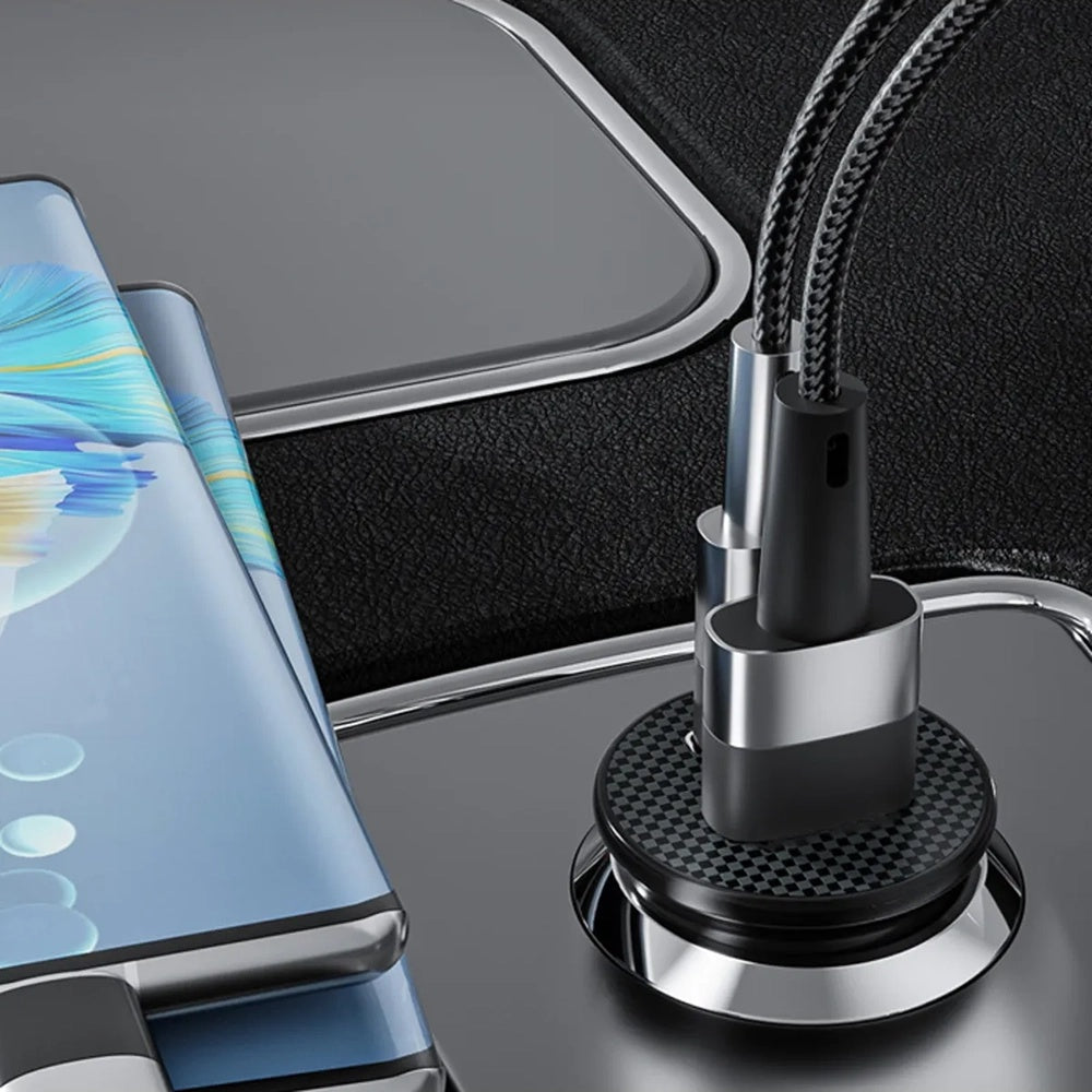 Avtomobilski polnilec Techsuit C4 MiniFuseX, 20W, 3A, 1 x USB-A - 1 x USB-C, črn