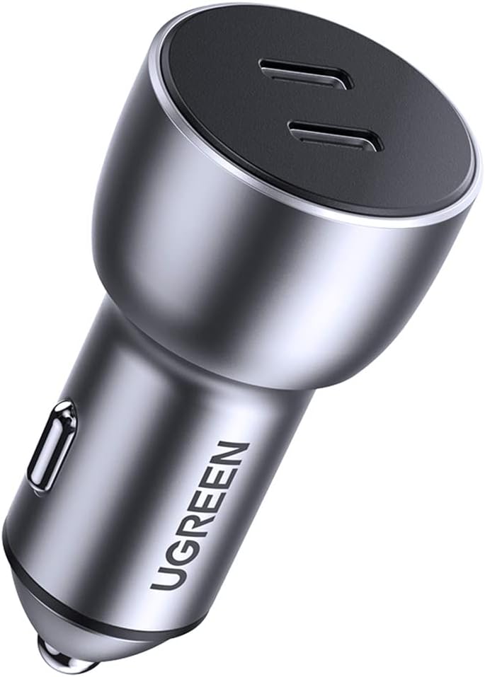 Avtomobilski polnilnik UGREEN CD213, 36 W, 3A, 2 x USB-C, siv