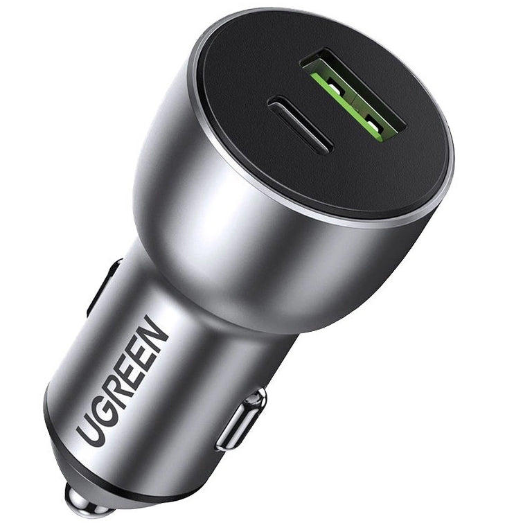 Avtomobilski polnilnik UGREEN CD213, 36 W, 3A, 1 x USB-A - 1 x USB-C, siv