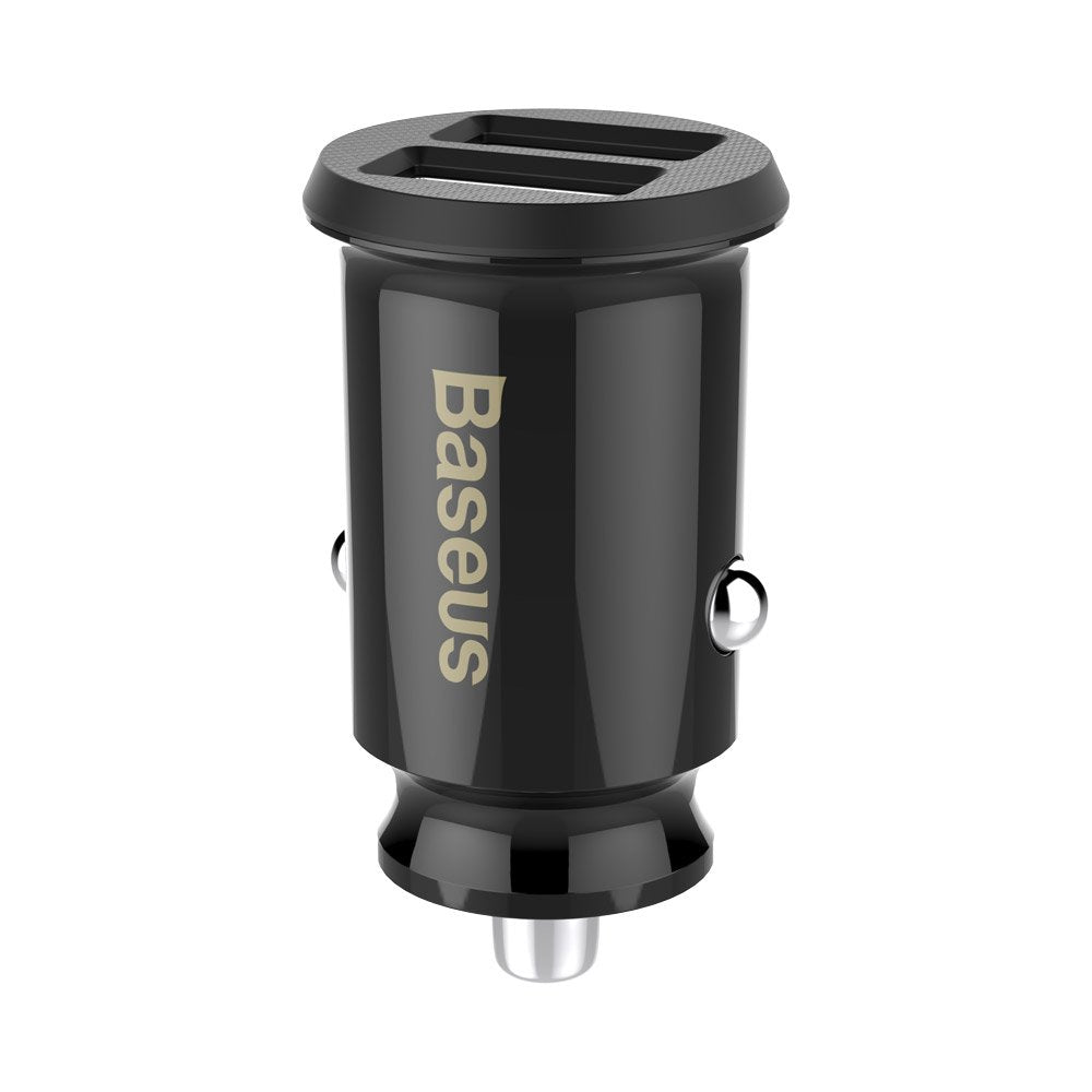 Avtomobilski polnilnik Baseus Grain, 10 W, 2,4 A, 2 x USB-A, črn CCALL-ML01