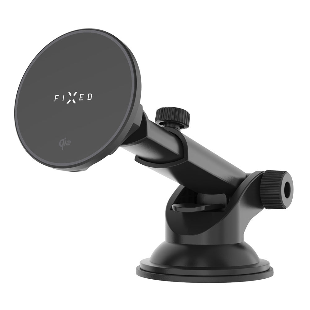 Brezžični avtomobilski polnilec Fixed MagRound 2 XL, 15W, 1.67A, črn