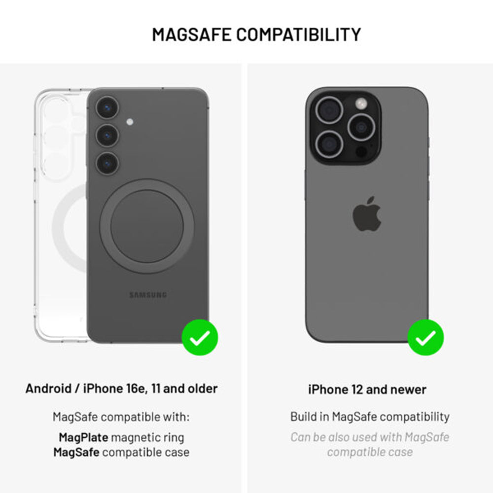 Brezžični avtomobilski polnilec Fixed MagRound 2 XL, 15W, 1.67A, črn