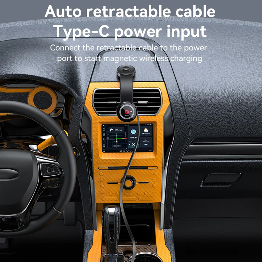 Brezžični avtomobilski polnilec Yesido C314, 15W, 1.67A, črn