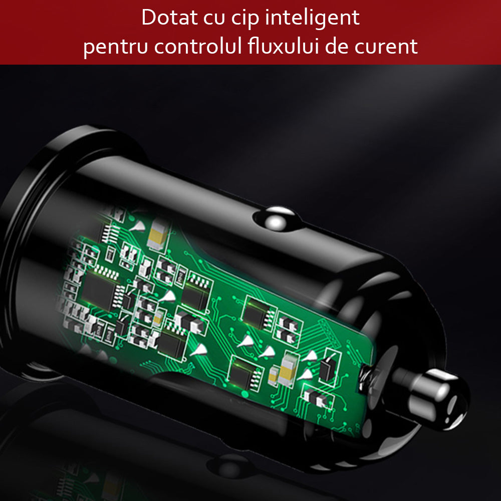 Avtomobilski polnilec Yesido Y38, 18W, 3A, 1 x USB-A, Črn