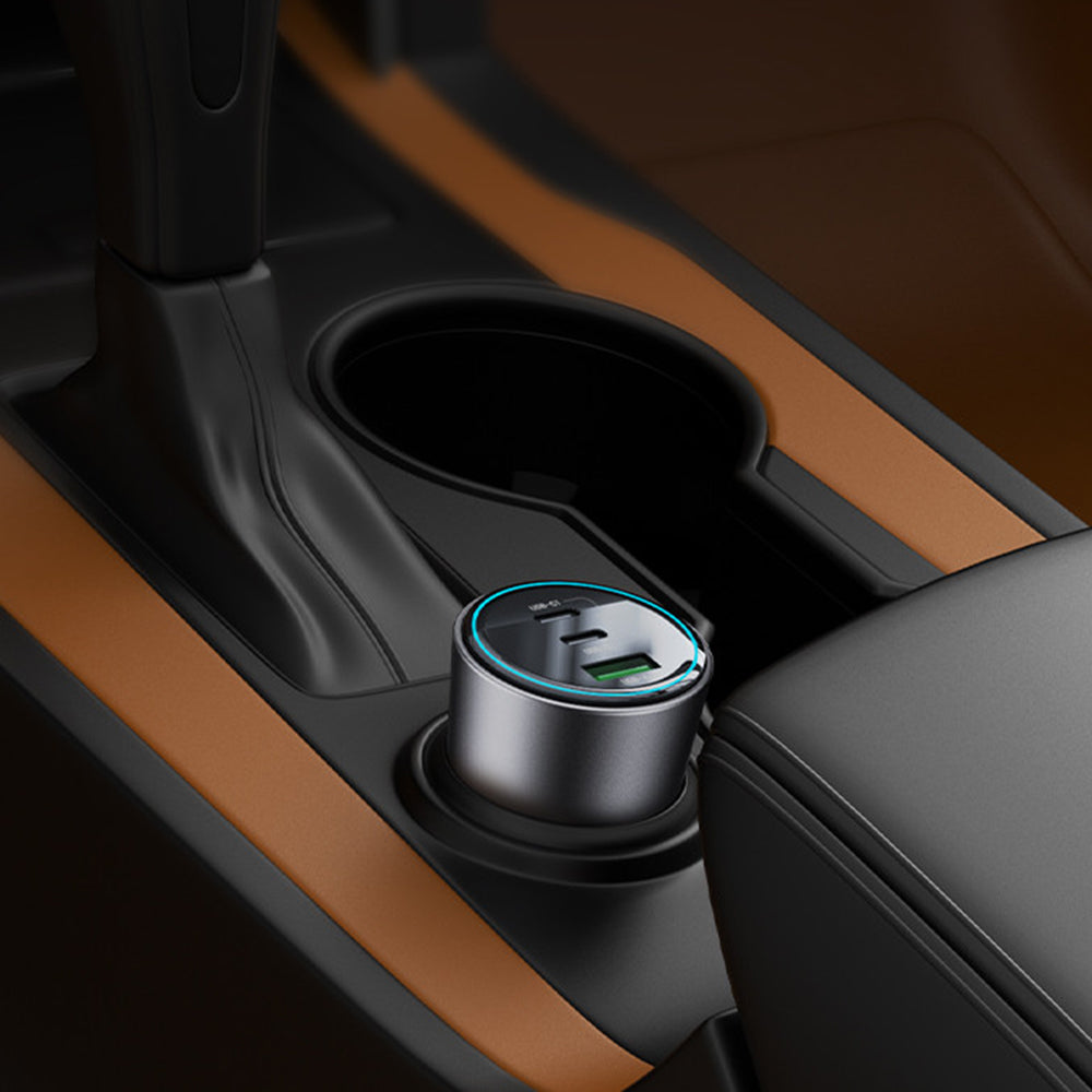 Avtomobilski polnilec Yesido Y59, 200W, 5A, 1 x USB-A - 2 x USB-C, črn